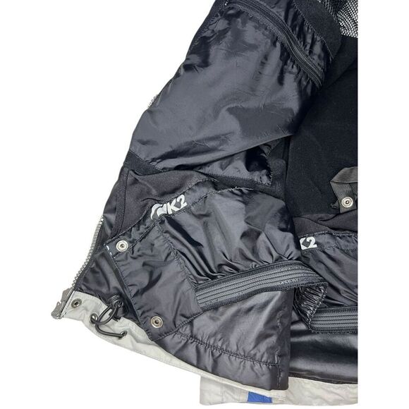 K2 Outerwear Men’s Large Cyclone Skiing Snowboarding Jacket Blue Hooded Zip - Picture 9 of 10